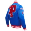 Philadelphia 76ers mashup full snap satin varsity jacket blue 6