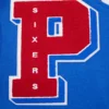 Philadelphia 76ers mashup wool leather varsity jacket blue white 3