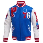 Philadelphia 76ers Mashup Wool/Leather Jacket
