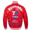Philadelphia 76ers old english satin jacket