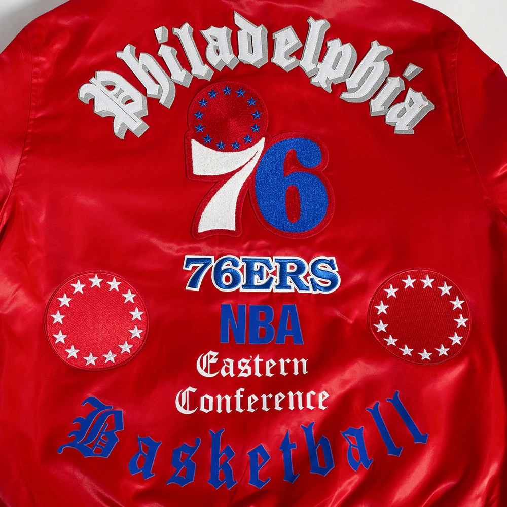 Philadelphia 76ers old english satin