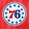 Philadelphia 76ers real leather varsity jacket red 3