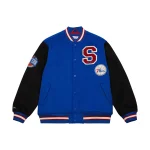 Philadelphia 76ers Team Legacy Blue/Black Satin Jacket