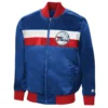 Philadelphia 76ers the ambassador satin varsity jacket blue 2