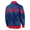Philadelphia 76ers the captain ii satin varsity jacket blue 2