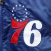 Philadelphia 76ers the captain ii satin varsity jacket blue 3