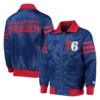 Philadelphia 76ers the captain ii satin varsity jacket blue 4