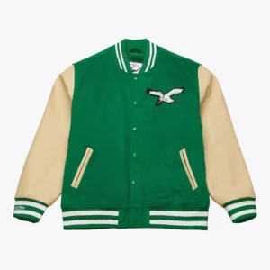 Philadelphia eagle team traditions full snap varsity jacket