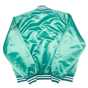Philadelphia eagles 1980s bomber satin green jacket