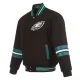 Philadelphia eagles black varsity jacket