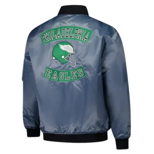 Philadelphia eagles charcoal bomber full zip jacket
