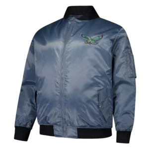 Philadelphia eagles charcoal bomber jacket