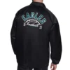 Philadelphia eagles coaches windbreaker black jacket