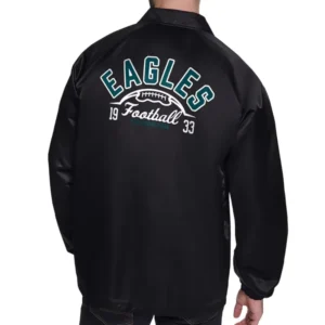 Philadelphia eagles coaches windbreaker black jacket