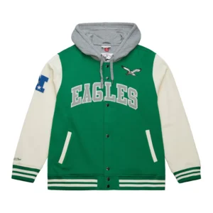 Philadelphia eagles courtside hooded jacket