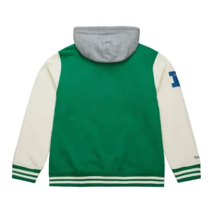 Philadelphia eagles courtside hooded varsity jacket