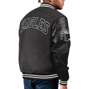 Philadelphia eagles first rounder black varsity jacket