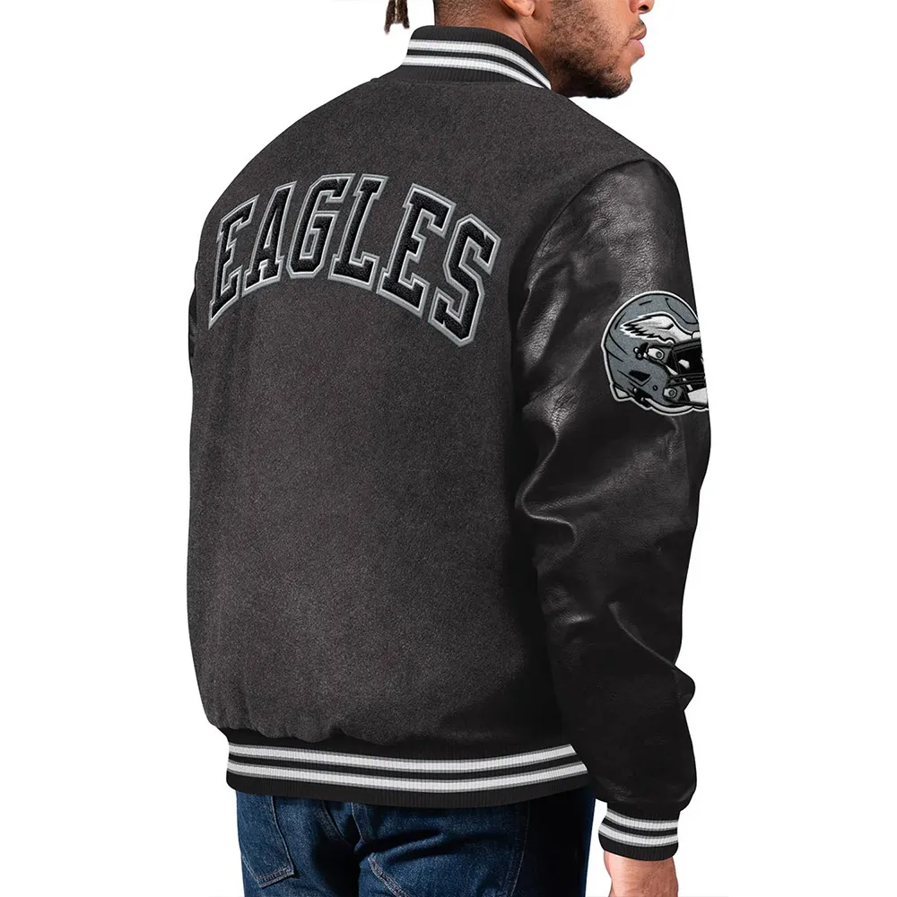 Philadelphia eagles first rounder black varsity jacket