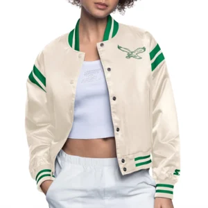 Philadelphia eagles full count satin varsity jacket