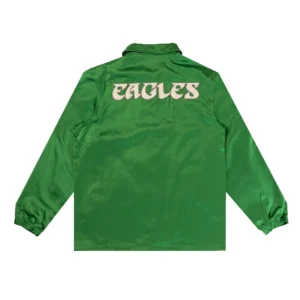 Philadelphia eagles green satin windbreaker
