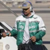 Philadelphia eagles jalen hurts green white satin jacket