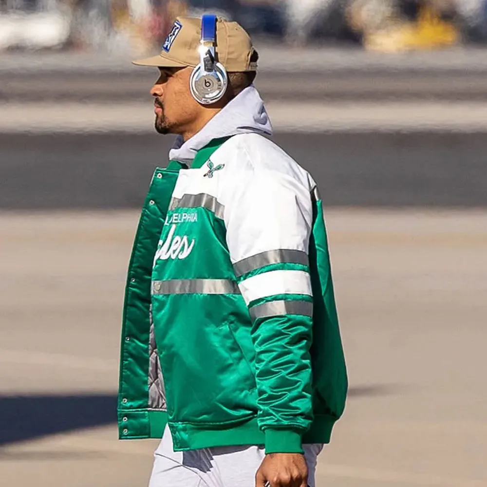 Philadelphia eagles jalen hurts satin jacket