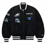 Philadelphia Eagles MA-1 Black Satin Jacket