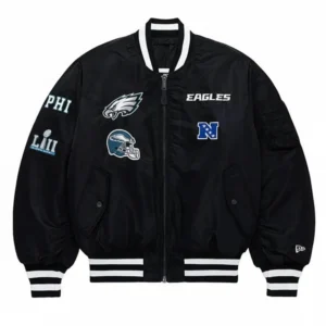 Philadelphia eagles ma 1 bomber black jacket