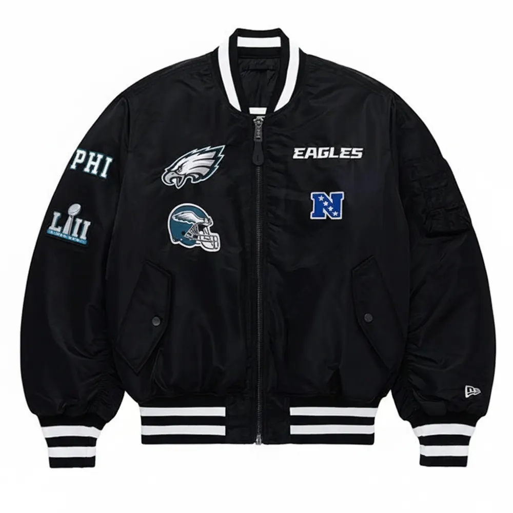 Philadelphia eagles ma 1 bomber black jacket