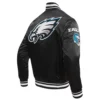 Philadelphia eagles mashup full snap satin varsity jacket black 4