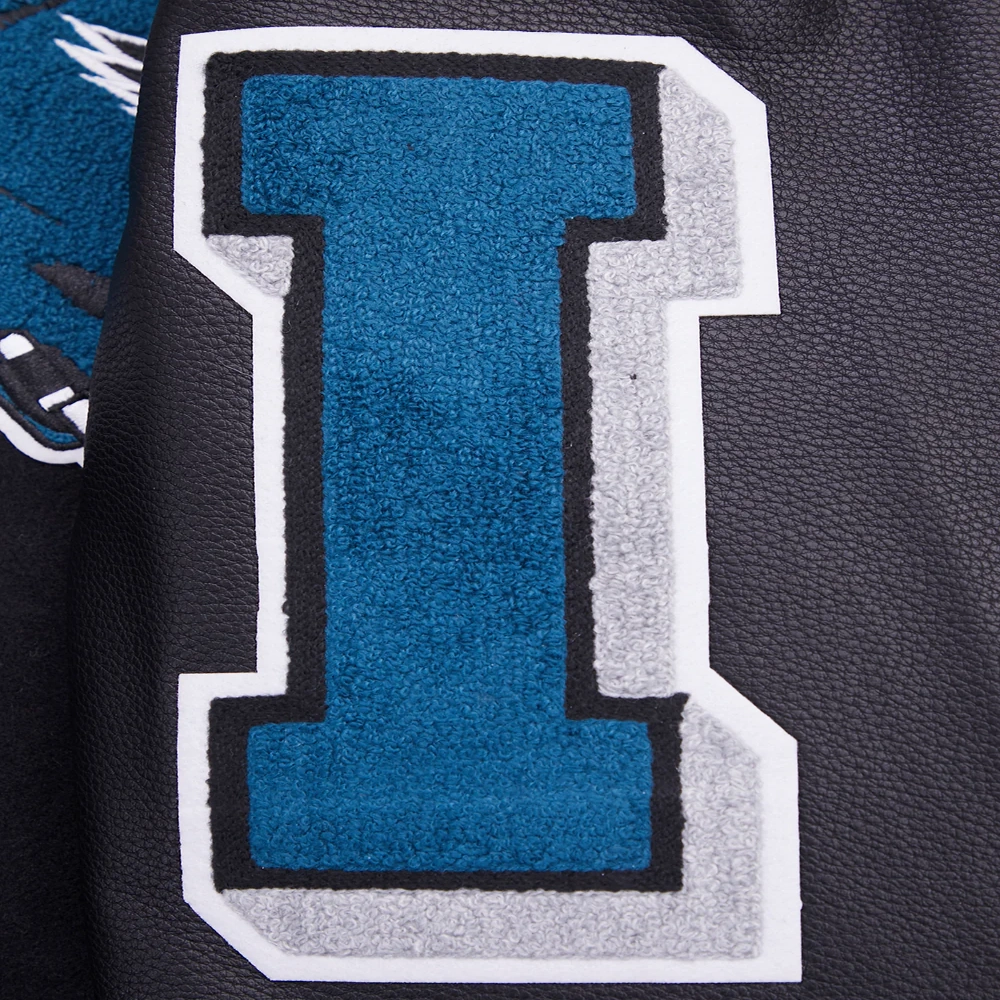 Philadelphia eagles mashup wool leather varsity jacket black 4