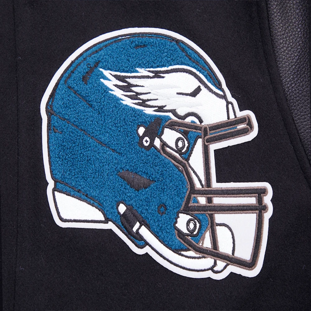 Philadelphia eagles mashup wool leather varsity jacket black