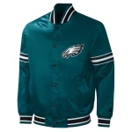 Philadelphia Eagles Midfield Green Satin Jacket