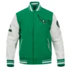 Philadelphia eagles old english wool leather varsity jacket greenwhite 1 1