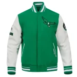 Philadelphia Eagles Old English Wool/Leather Jacket