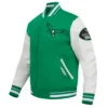 Philadelphia eagles old english wool leather varsity jacket greenwhite 6 1