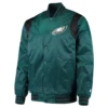 Philadelphia eagles prime time full snap satin varsity jacket green 2