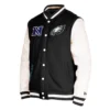 Philadelphia eagles third down full snap varsity jacket black white 1