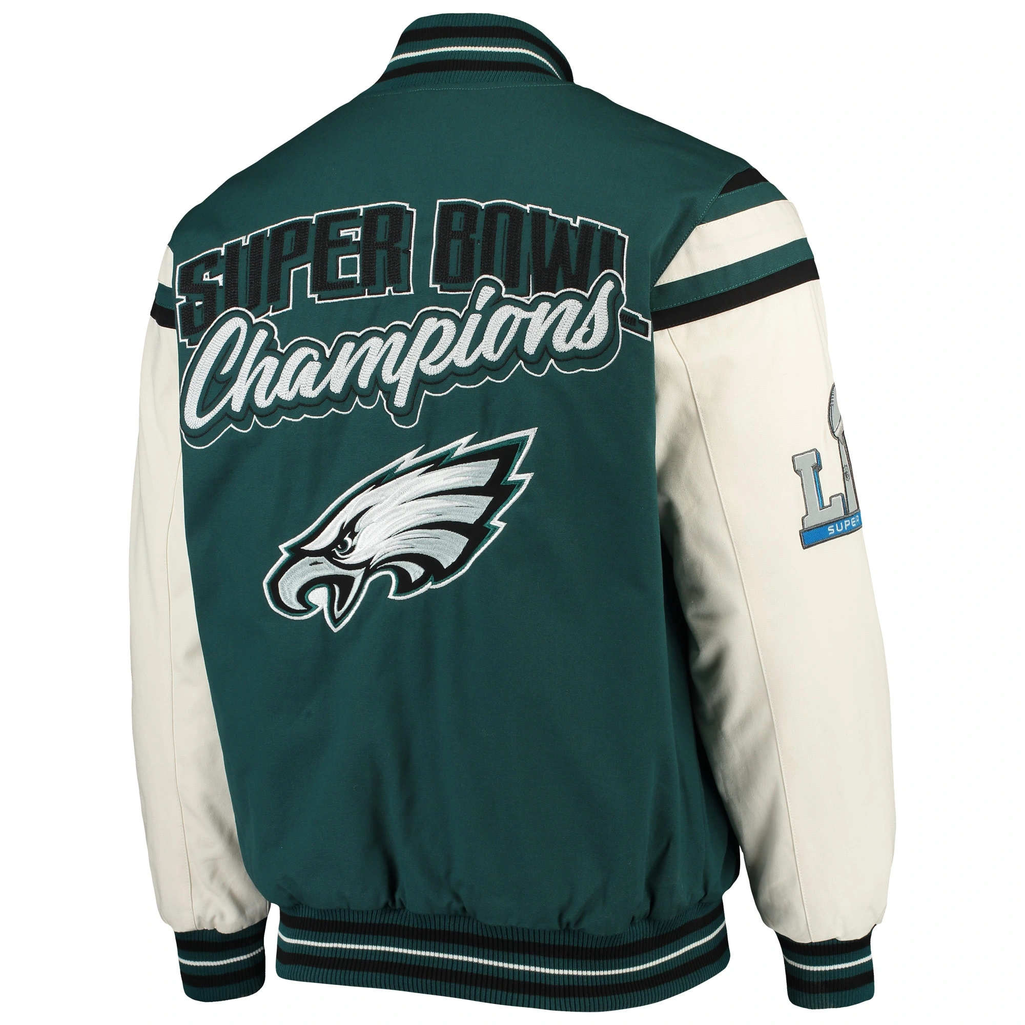Philadelphia eagles victory formation commemorative full snap varsity jacket 2 1