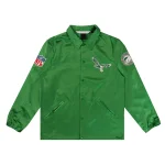 Philadelphia Eagles Windbreaker Green Satin Jacket