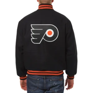 Philadelphia flyers one color wool varsity jacket black 1 1