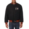 Philadelphia flyers one color wool varsity jacket black 1