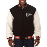 Philadelphia Flyers Two Tone Wool/Leather Jacket