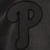 Philadelphia phillies full leather bomber varsity jacket black 3