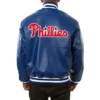 Philadelphia phillies full real leather varsity jacket blue 2