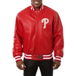 Philadelphia Phillies Full Leather Red Varsity Jacket