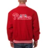 Philadelphia phillies handcrafted logo wool jacket red 2