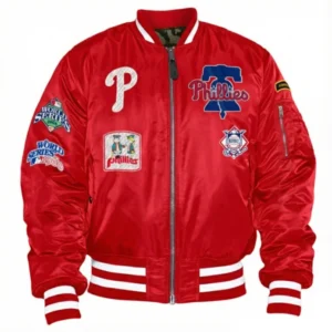 Philadelphia phillies ma 1 bomber jacket red