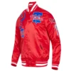 Philadelphia phillies mashup full snap satin varsity jacket red 7