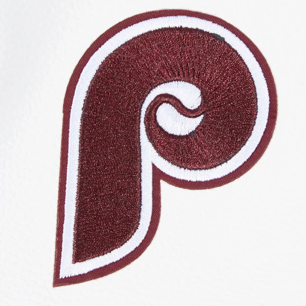 Philadelphia phillies mashup womens wool leather varsity jacket wine white 1
